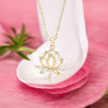 Collier lotus doré Plaqué or