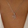 Collier serpent argenté