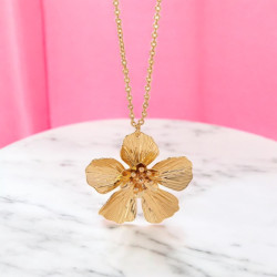 Collier doré fleur doré