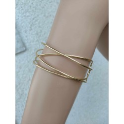 Bracelet de bras croisé doré