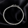 Bracelet argenté torsadé 3mm Acier