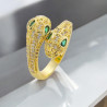 Bague dorée ajustable serpent Plaqué