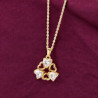 Collier doré ronde de coeurs Plaqué or
