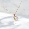 Collier doré étoile et lune Plaqué or