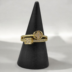 Bague ajustable dorée lucky Plaqué or