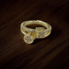 Bague ajustable dorée lucky Plaqué or