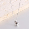 Collier argenté goutte Acier