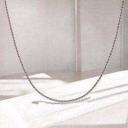 Chaîne de taille minimaliste argenté Acier