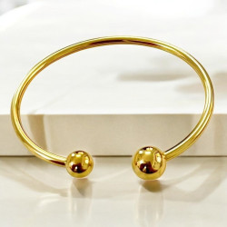 Bracelet jonc doré minimaliste Acier
