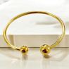 Bracelet jonc doré minimaliste Acier